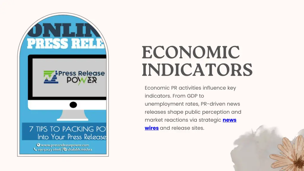 economic pr activities influence key indicators