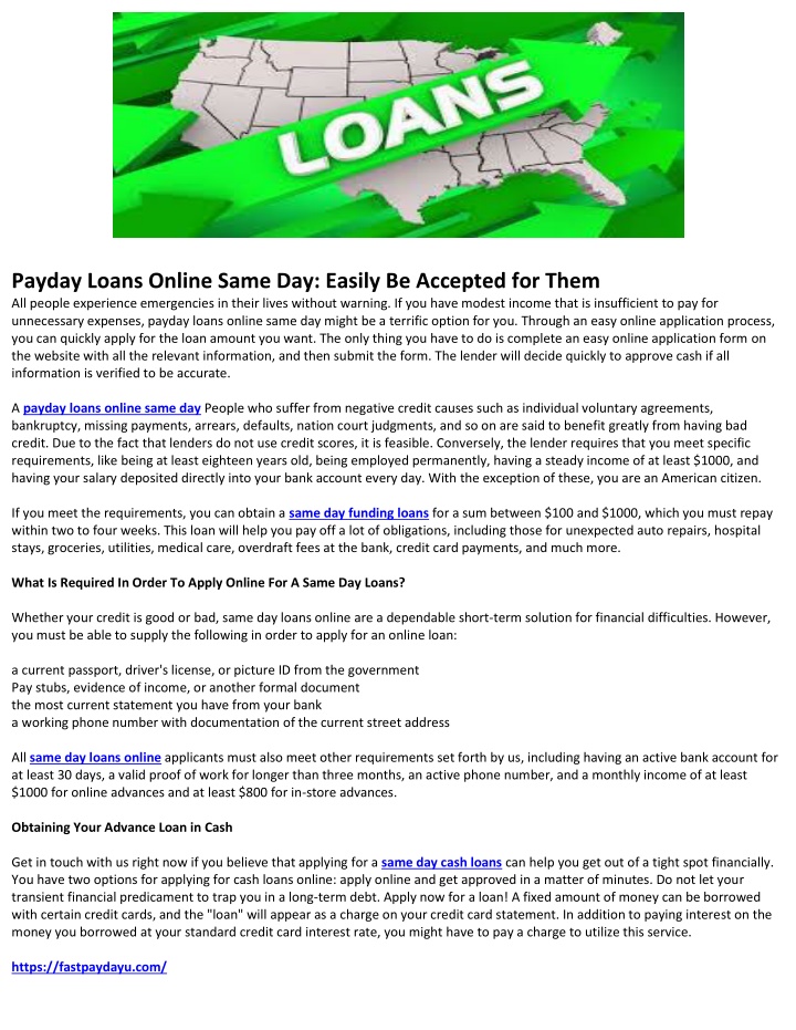 payday loans online same day easily be accepted