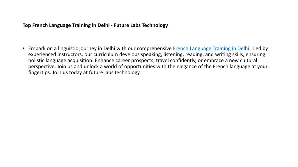 top french language training in delhi future labs