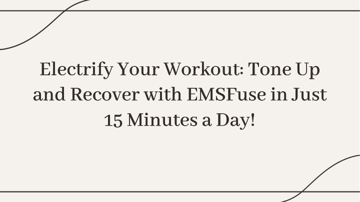 electrify your workout tone up and recover with