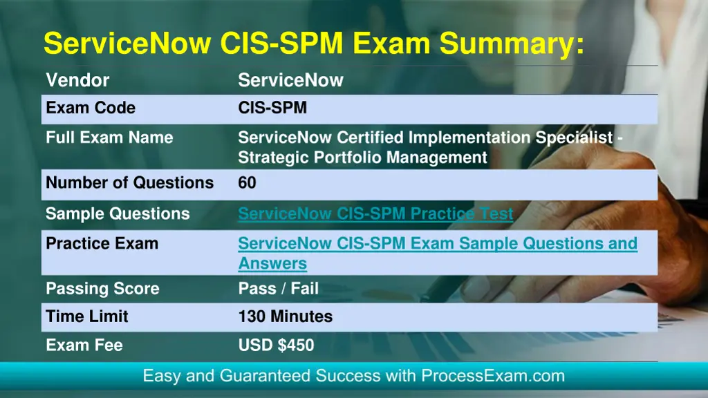 servicenow cis spm exam summary vendor servicenow