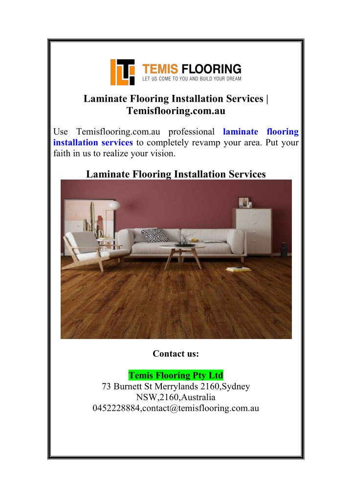 laminate flooring installation services