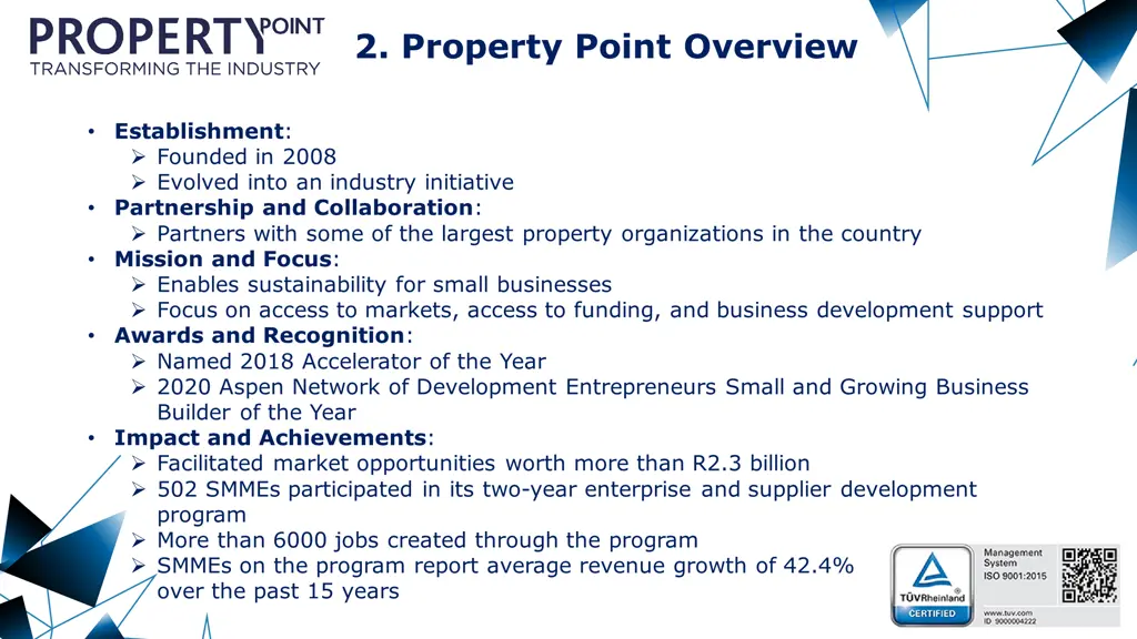 2 property point overview