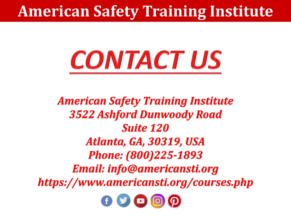 american safety training institute