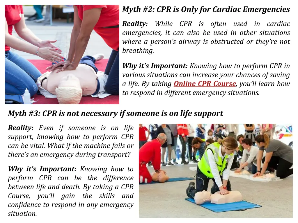 myth 2 cpr is only for cardiac emergencies