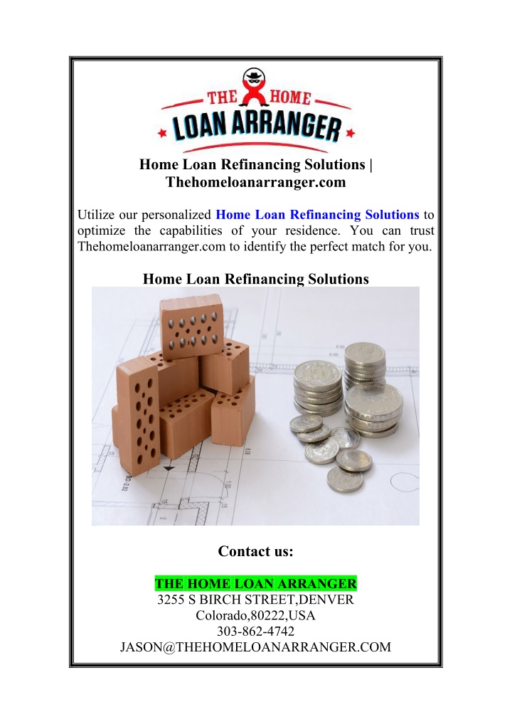 home loan refinancing solutions