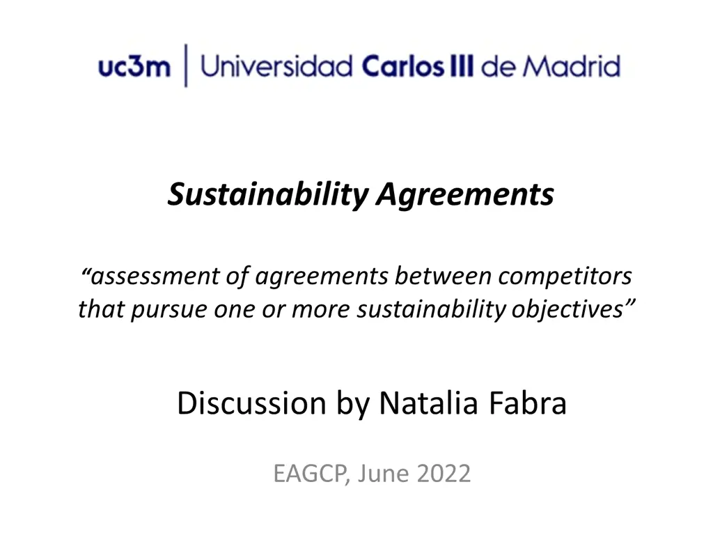 sustainability agreements