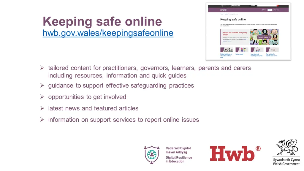 keeping safe online hwb gov wales