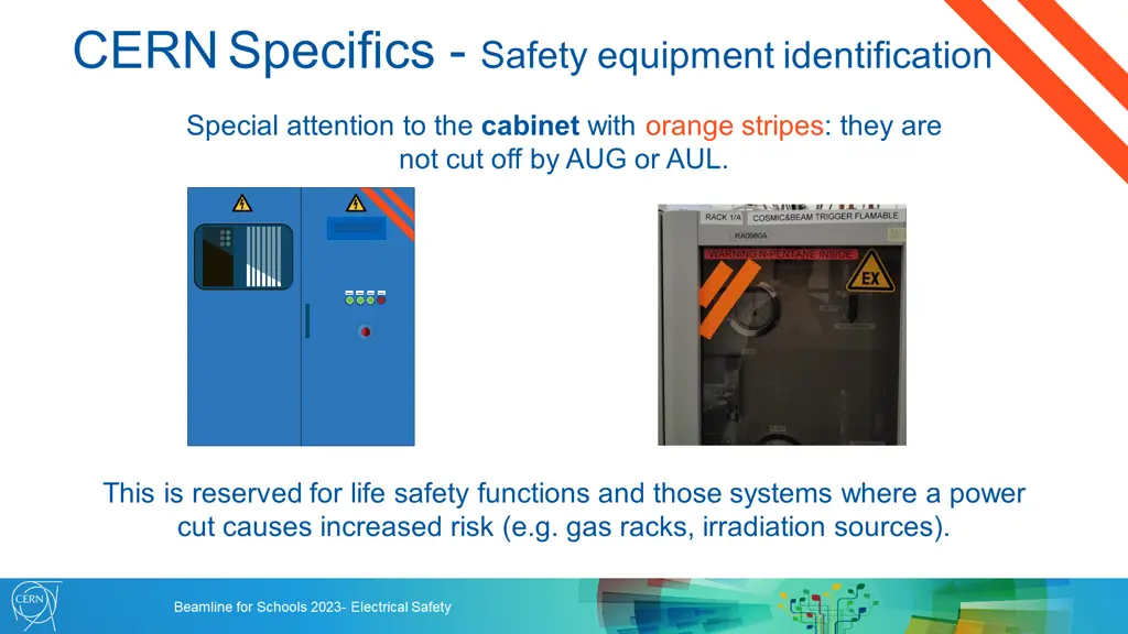 cernspecifics safety equipment identification