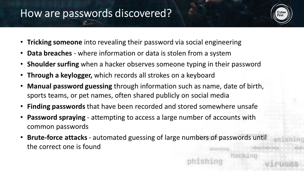 how are passwords discovered how are passwords