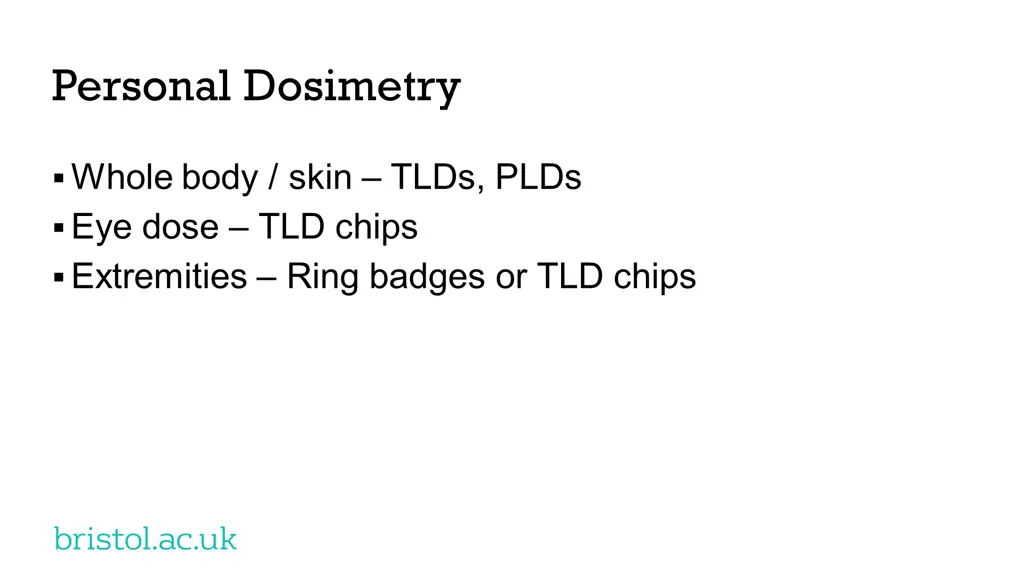 personal dosimetry