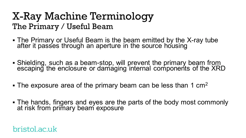 x ray machine terminology the primary useful beam