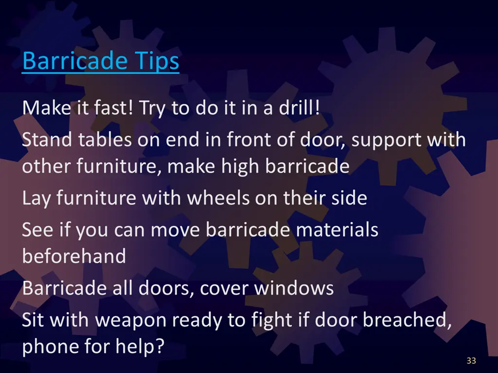 barricade tips