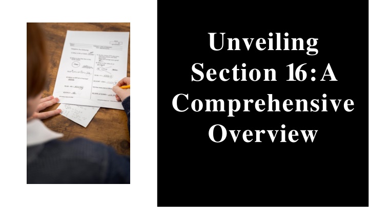 unveiling section 16 a comprehensive overview