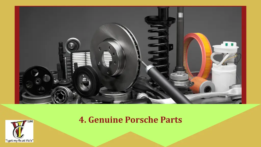 4 genuine porsche parts