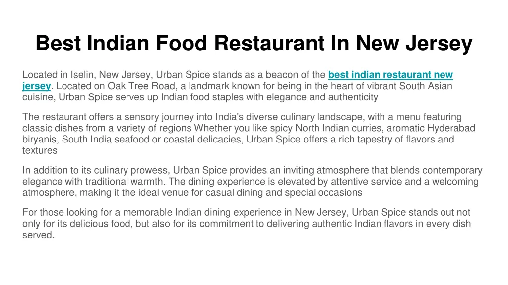 best indian food restaurant in new jersey