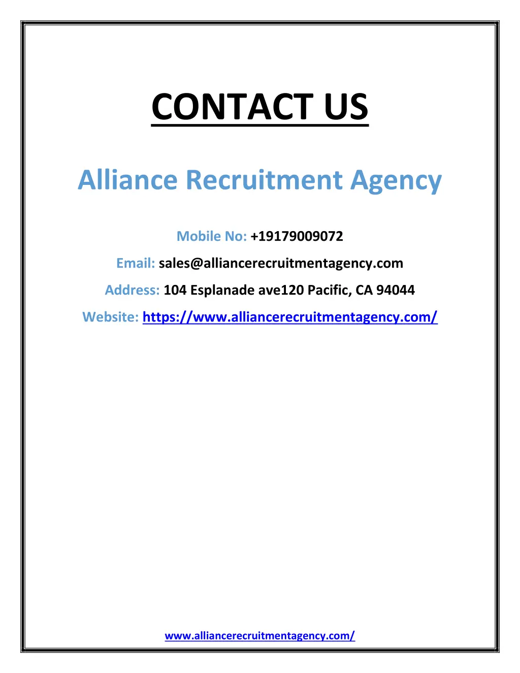 contact us