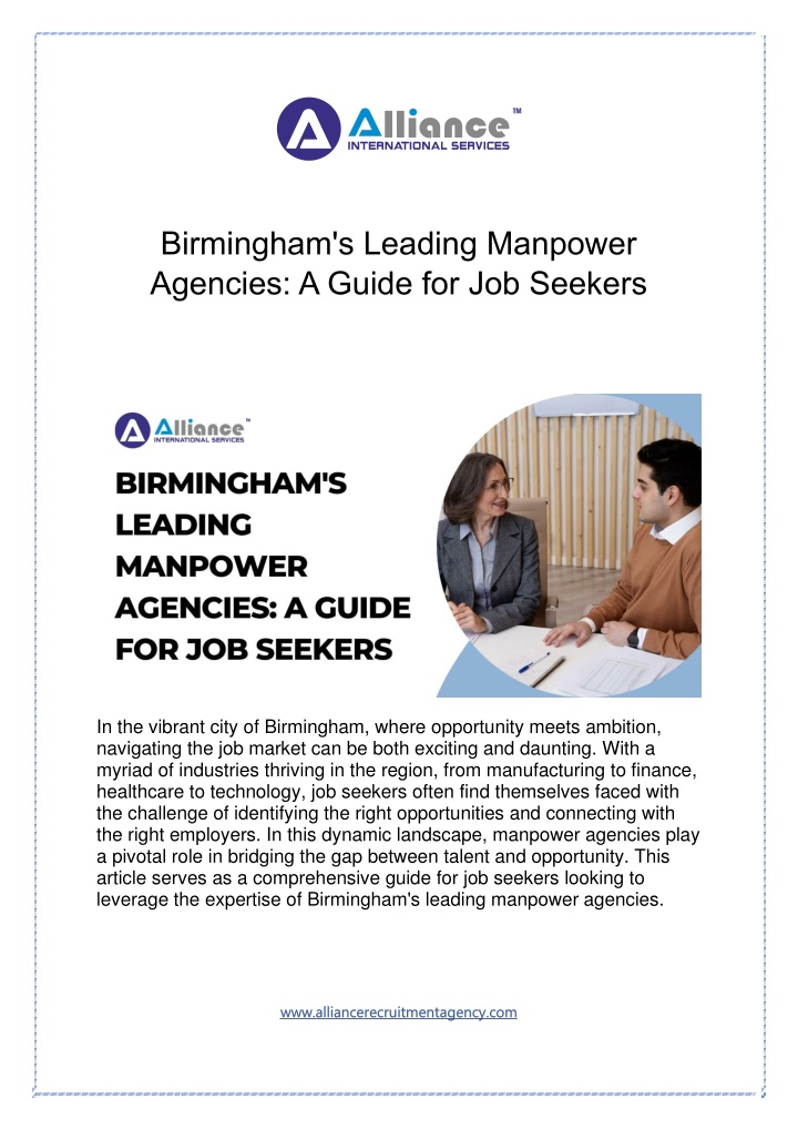 birmingham s leading manpower agencies a guide