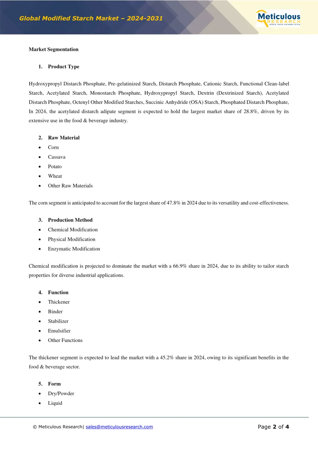 global modified starch market 2024 2031 1