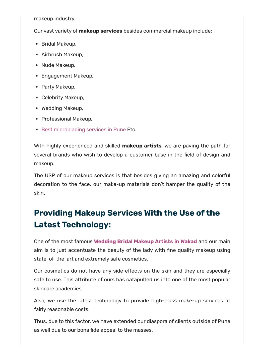 makeup industry