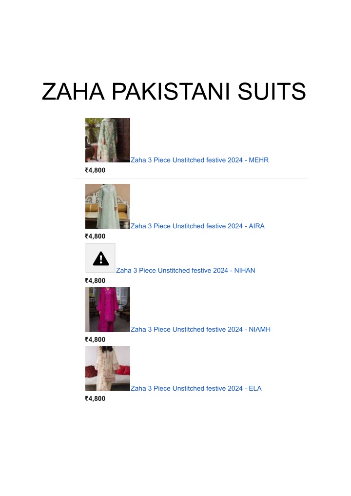 unstitched pakistani zaha pakistani suits