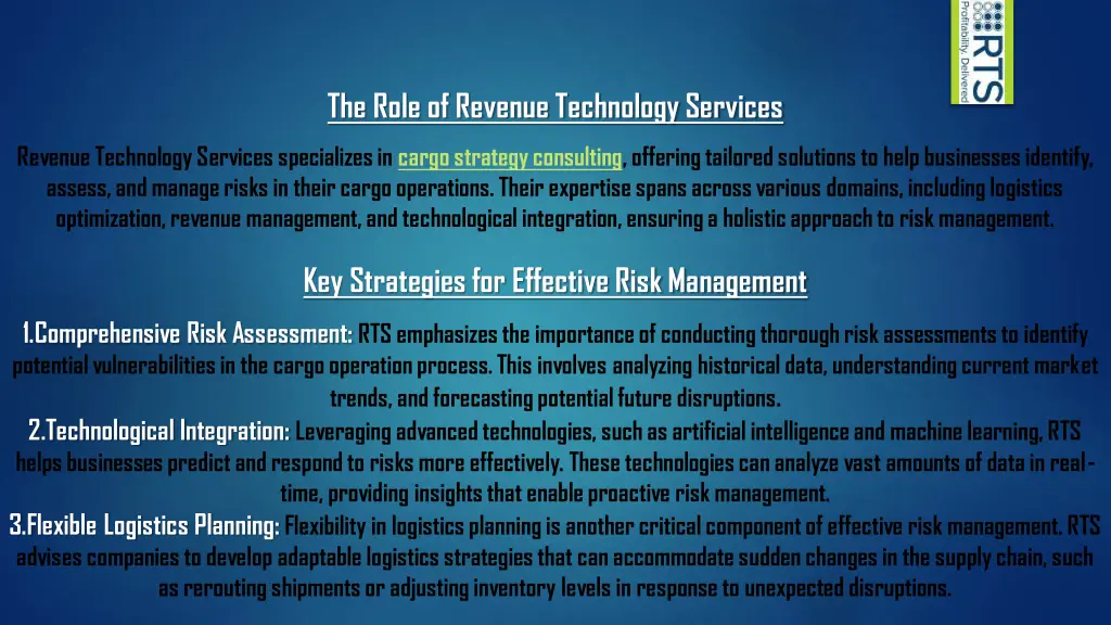 the role of revenue technology services