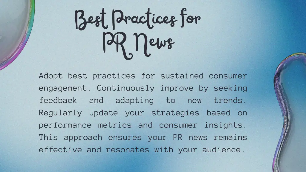 best practices for pr news