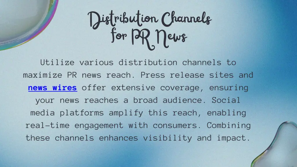 distribution channels for pr news