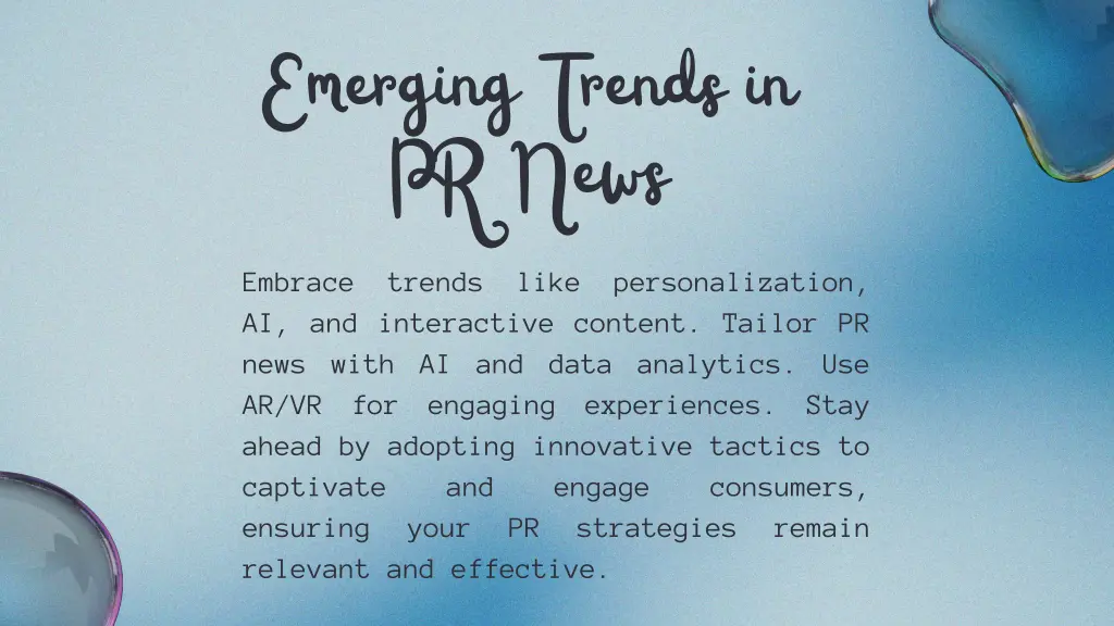 emerging trends in pr news