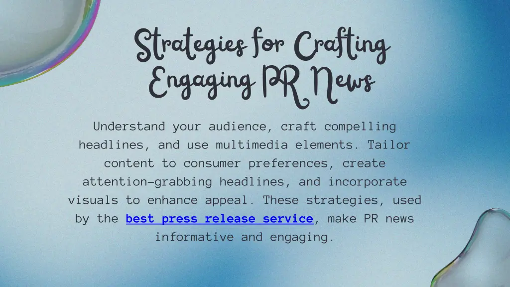 strategies for crafting engaging pr news