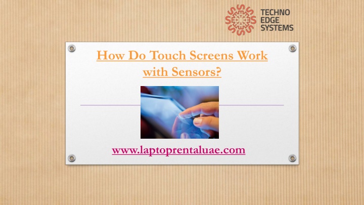 how do touch screens work with sensors