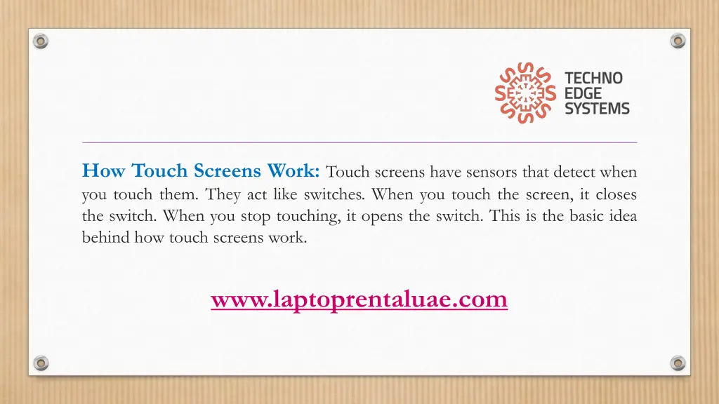 how touch screens work touch screens have sensors