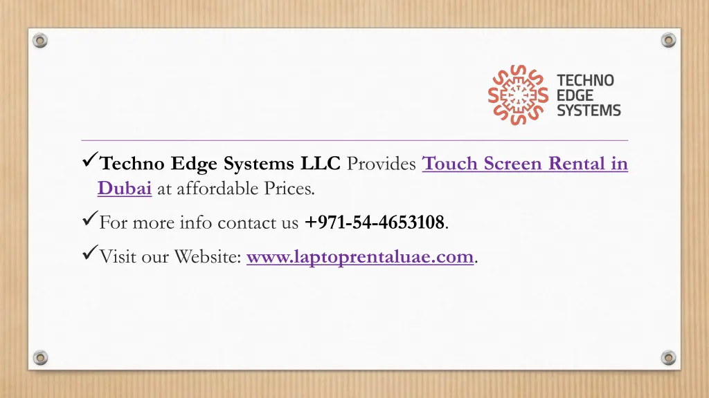 techno edge systems llc provides touch screen