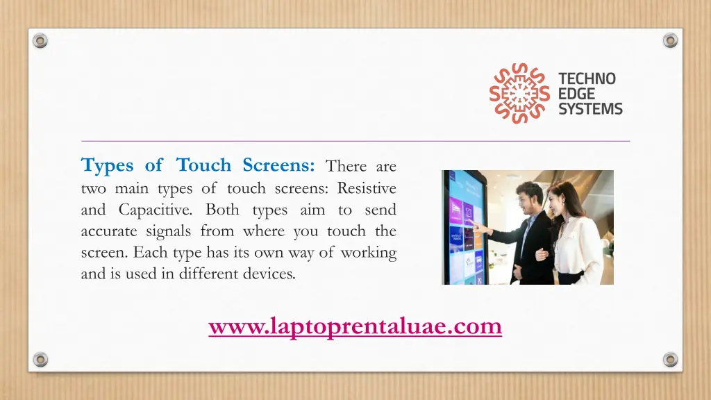types of touch screens there are two main types