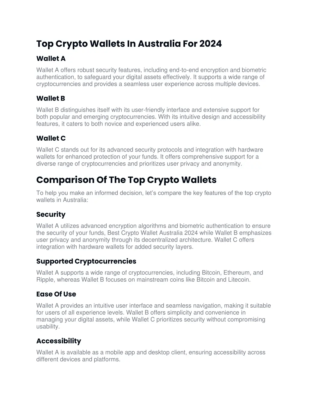 top crypto wallets in australia for 2024