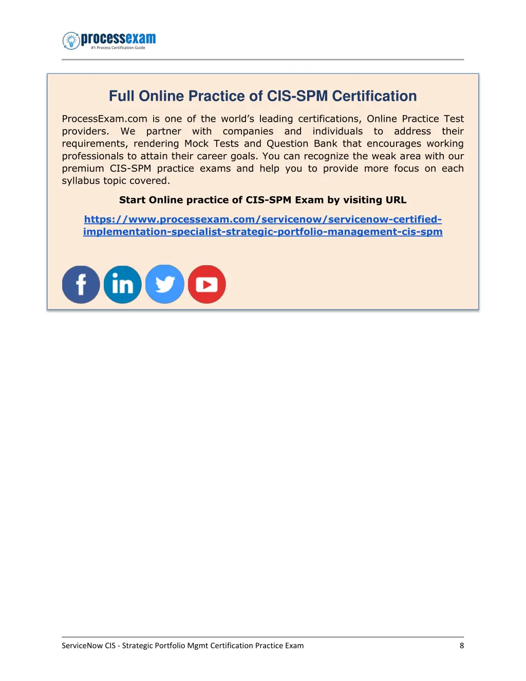 full online practice of cis spm certification