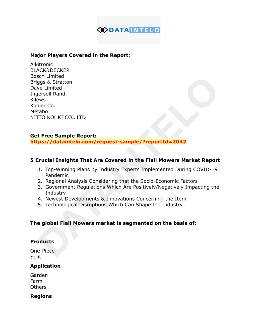 major players covered in the report