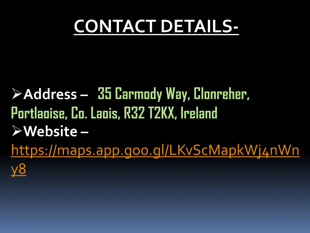 contact details