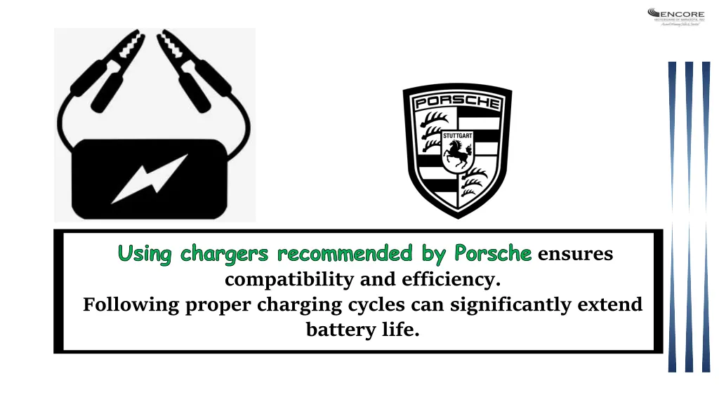 using chargers recommended by porsche ensures