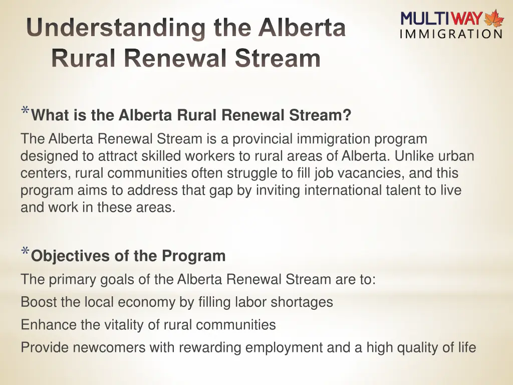 understanding the alberta rural renewal stream