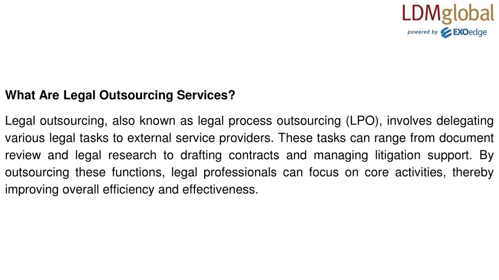what are legal outsourcing services