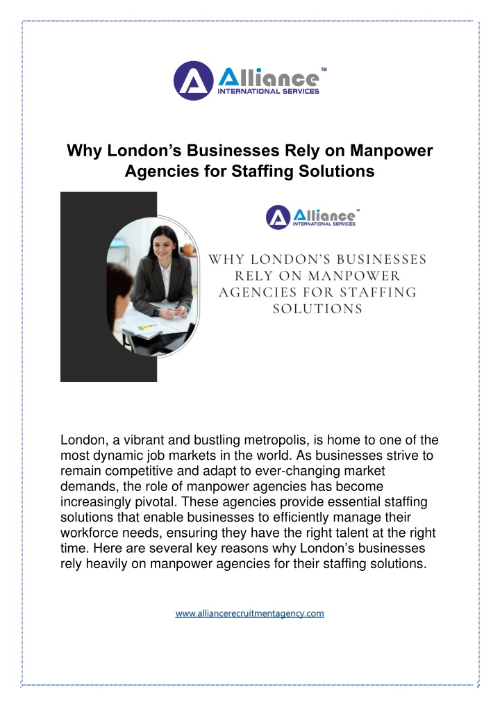 why london s businesses rely on manpower agencies