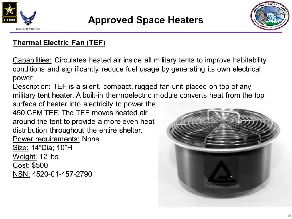 approved space heaters