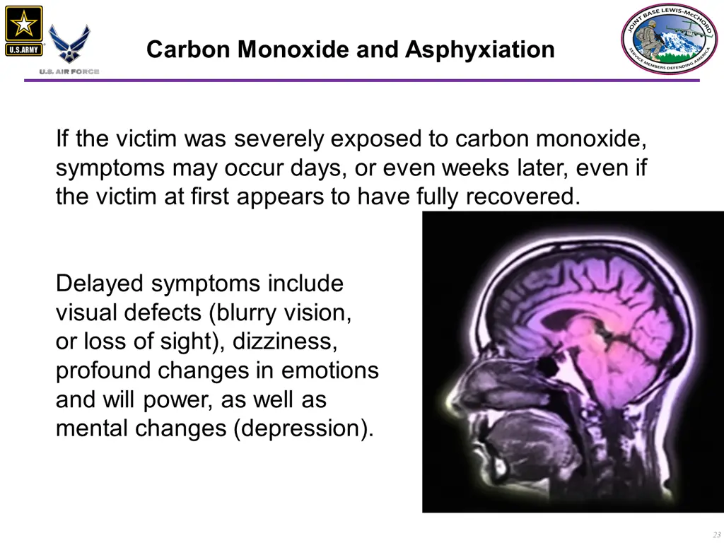 carbon monoxide and asphyxiation