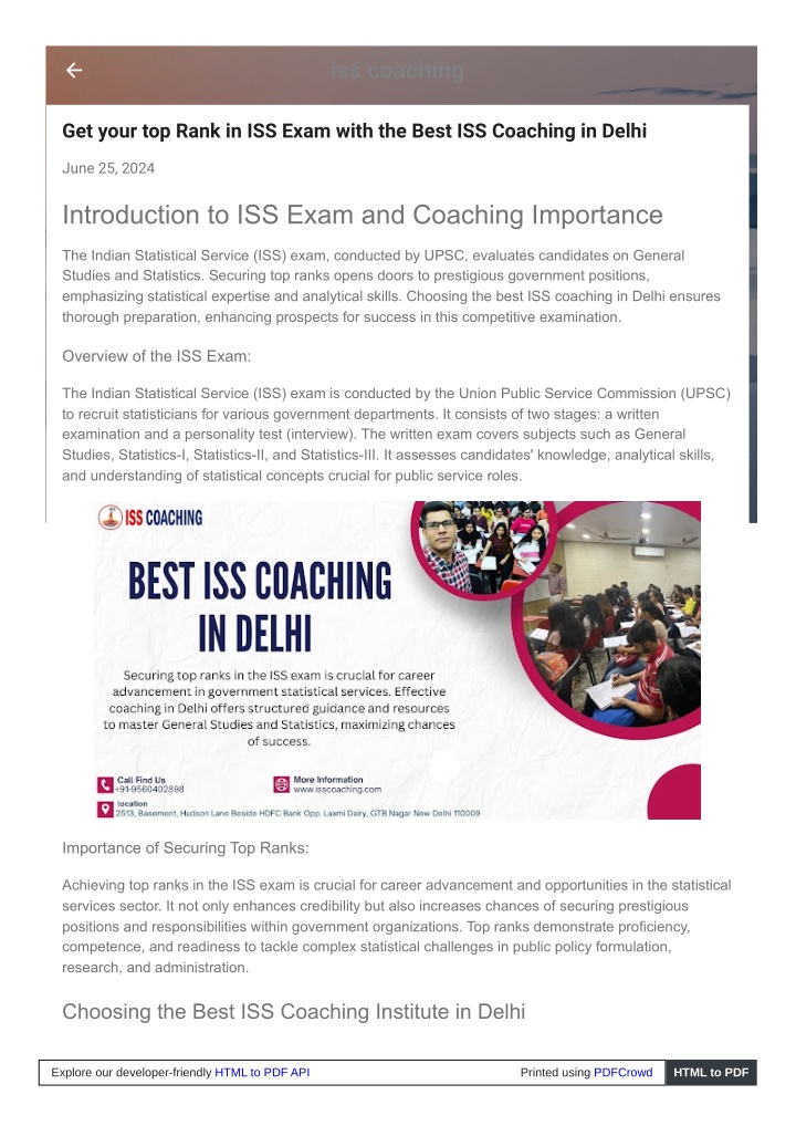 iss coaching