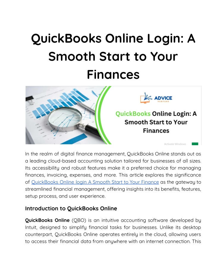 quickbooks online login a smooth start to your