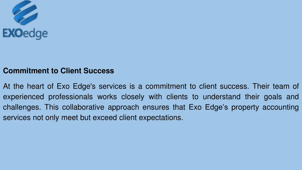 commitment to client success