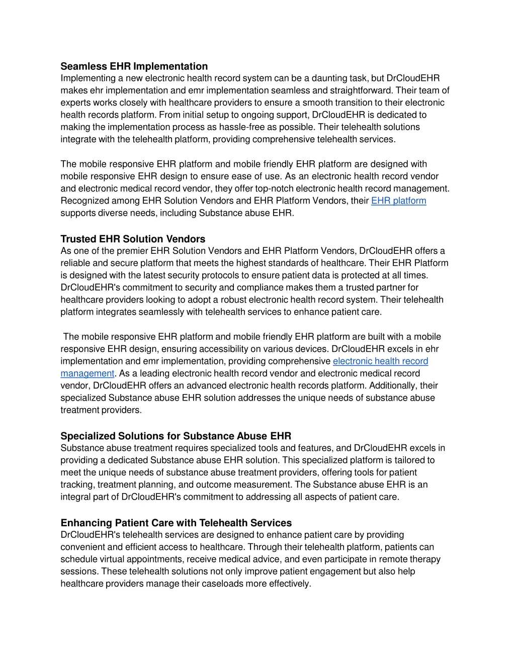 seamless ehr implementation implementing