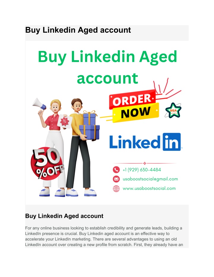 buy linkedin aged account