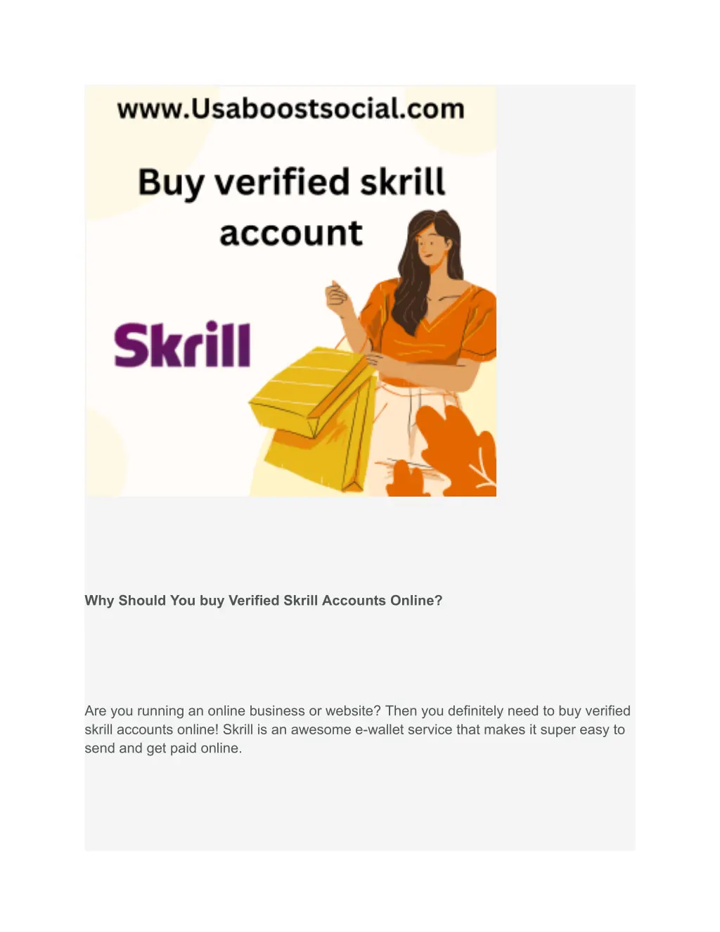 why should you buy verified skrill accounts online